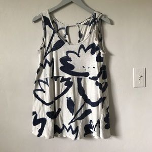 Anthropologie Tie Shoulder Top